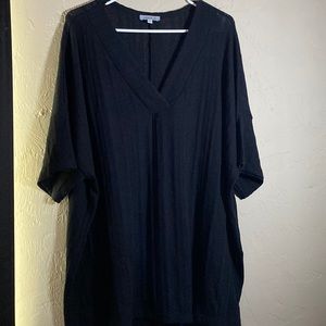 Waffle textured White Birch V neck shirt